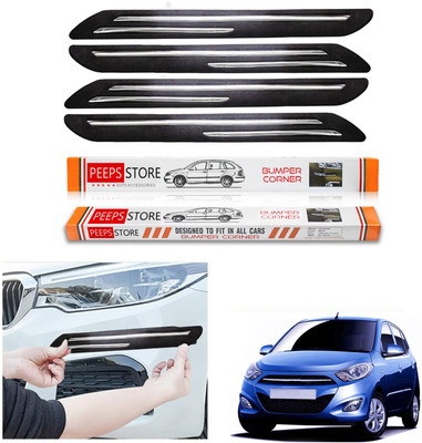 PEEPS STORE Rubber Car Bumper Guard(Black, Pack of PACK OF 1 SET OF 4, Hyundai, i10)