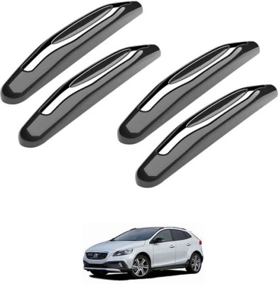 Etradezone Microfibre Car Door Guard(Black, Silver, Pack of 4, Volvo, V40)