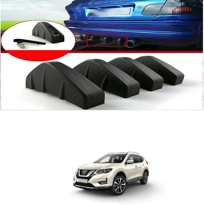 PRTEK Plastic Car Bumper Guard(Black, Pack of PACK OF 4, Nissan, Universal For Car)