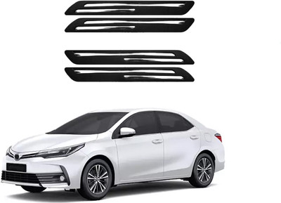 SHOPONE Trading Rubber Car Bumper Guard(Black, Silver, Pack of 1, Toyota, Altis)