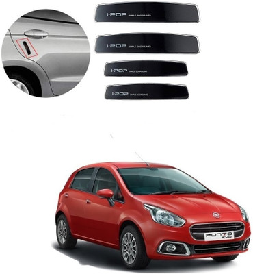 ARNEJA Plastic, Carbon Steel Car Door Guard(Black, Pack of 4, Fiat, Punto)