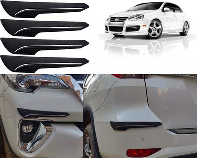 Selifaur Rubber Car Bumper Guard(Black, Pack of 4, Volkswagen, Jetta)