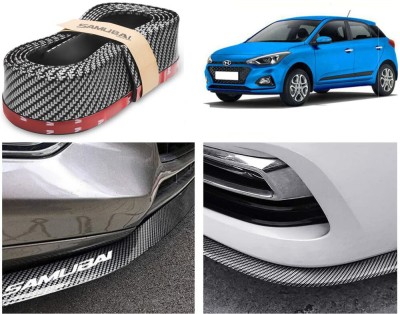 Selifaur Carbon Steel, Rubber Car Bumper Guard(Black, Pack of 1, Hyundai, Elite i20)