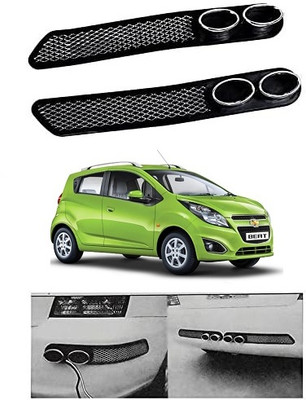 SLSHILPA Plastic Car Bumper Guard(Black, Pack of 2, Chevrolet, Beat)