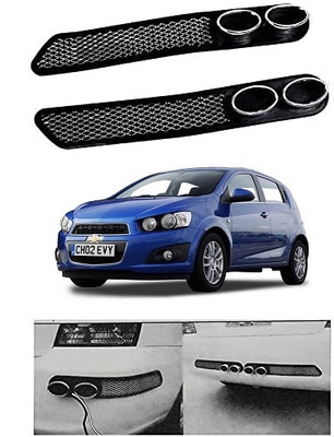 SLSHILPA Plastic Car Bumper Guard(Black, Pack of 2, Chevrolet, Aveo)