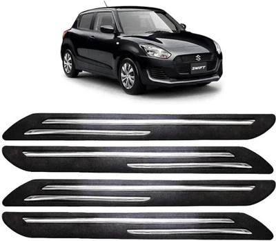 CARZEX Microfibre, Rubber Car Bumper Guard(Black, Pack of 4, Universal For Car, Universal For Car, Universal For Car)