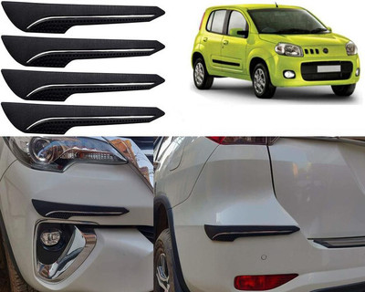 Selifaur Rubber Car Bumper Guard(Black, Pack of 4, Fiat, Palio)