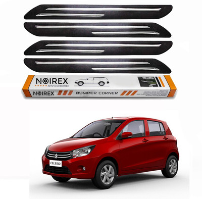 ZIMBER Rubber, Stainless Steel Car Bumper Guard(Black, Pack of Pack Of 4, Universal For Car, Celerio)