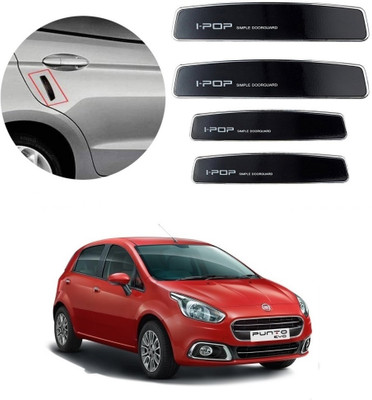 arneja trading company Steel, Plastic Car Door Guard(Black, Pack of 4, Fiat, Punto)