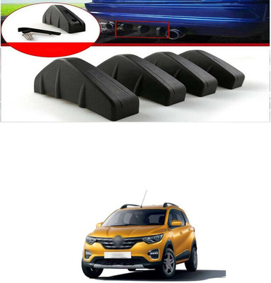 PRTEK Plastic Car Bumper Guard(Black, Pack of PACK OF 4, Renault, Universal For Car)