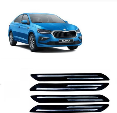 carsonia Rubber Car Bumper Guard(Black, Pack of 4, Skoda, NA)