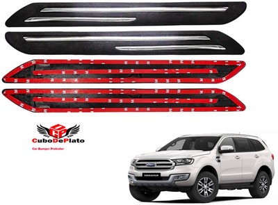 CuboDePlato Rubber Car Bumper Guard(Black, Pack of 4, Ford, Endeavour)
