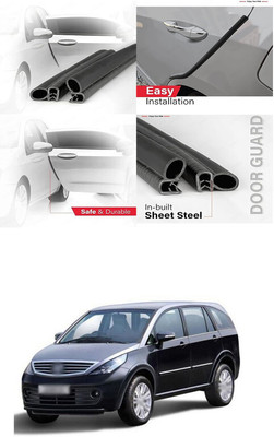 PRTEK Rubber Car Door Guard(Black, Pack of 1, Universal For Car, Aria)