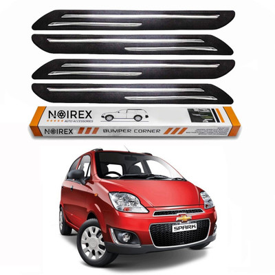 ZIMBER Rubber, Stainless Steel Car Bumper Guard(Black, Pack of Pack Of 4, Universal For Car, Spark)