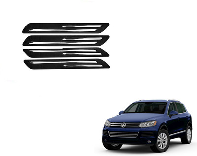 FORSONS Rubber Car Bumper Guard(Black, Pack of 4 pcs Double Chrome Bumper Protector, Volkswagen, Touareg)