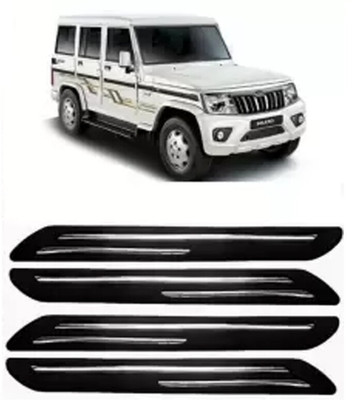 GS Grow n Shine Rubber Car Bumper Guard(Black, Silver, Pack of 4, Mahindra, Bolero)