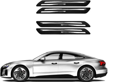 MOTORMANIA Rubber Car Bumper Guard(Black, Silver, Pack of 1, Audi, Universal For Car)