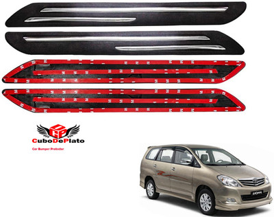 CuboDePlato Rubber Car Bumper Guard(Black, Pack of 4, Toyota, Innova)