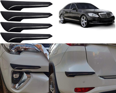 Selifaur Rubber Car Bumper Guard(Black, Pack of 4, Mercedes Benz, S320)