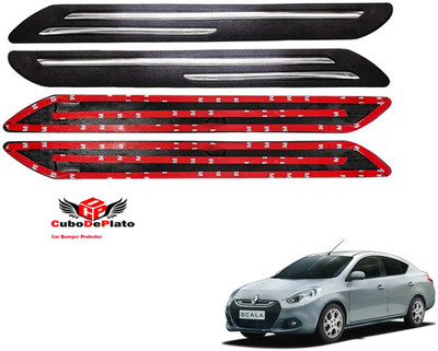 CuboDePlato Rubber Car Bumper Guard(Black, Pack of 4, Renault, Scala)