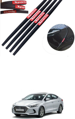 PRTEK Plastic, Rubber Car Door Guard(Black, Red, Pack of 4, Hyundai, Elantra, Universal For Car)