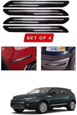 RONISH Microfibre, Silicone, Stainless Steel, Rubber Car Bumper Guard(Black, Silver, Pack of 4, Range Rover, Range Rover Sport)