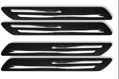 Mr fix Silver Plated, Rubber Car Bumper Guard(Black, Silver, Pack of 4, Volkswagen, Ameo 1.5 TDI Highline)