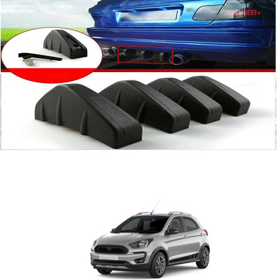 PRTEK Plastic Car Bumper Guard(Black, Pack of PACK OF 4, Ford, Universal For Car)