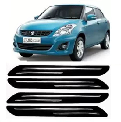 GS Grow n Shine Rubber Car Bumper Guard(Black, Silver, Pack of 4, Maruti, Swift Dzire)