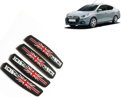 Selifaur Silicone, Rubber Car Door Guard(Black, Red, Pack of 4, Renault, Scala)