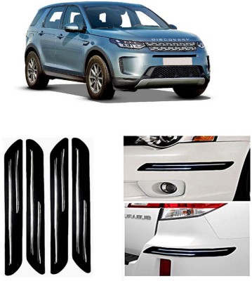 AutoTiger Stainless Steel, Plastic Car Bumper Guard(Black, Silver, Pack of 4, Land Rover, Discovery Sport)