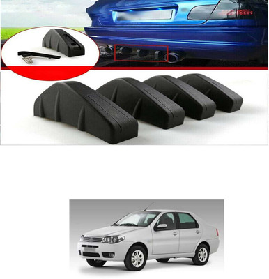 PRTEK Plastic Car Bumper Guard(Black, Pack of PACK OF 4, Fiat, Siena)
