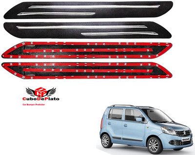 CuboDePlato Rubber Car Bumper Guard(Black, Pack of 4, Maruti, WagonR)