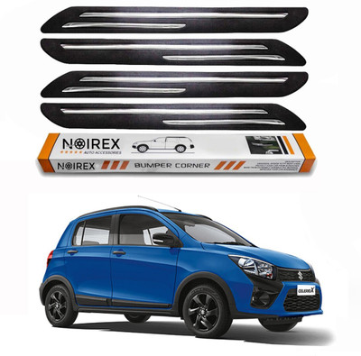 ZIMBER Rubber, Stainless Steel Car Bumper Guard(Black, Pack of Pack Of 4, Universal For Car, Celerio)