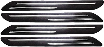 Mr fix Silver Plated, Rubber Car Bumper Guard(Black, Silver, Pack of 4, Chevrolet, Optra SRV)