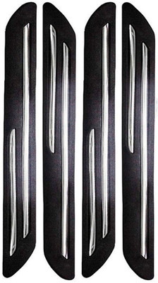 Mr fix Silver Plated, Rubber Car Bumper Guard(Black, Silver, Pack of 4, Maruti, SX4)
