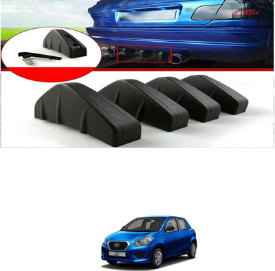 PRTEK Plastic Car Bumper Guard(Black, Pack of PACK OF 4, Renault, Universal For Car)
