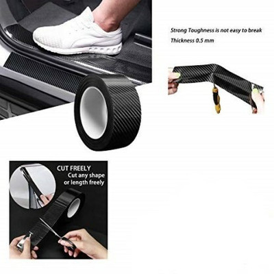 SK STORE Fiber Car Bumper Guard(Black, Pack of 1, Universal For Car, NA)