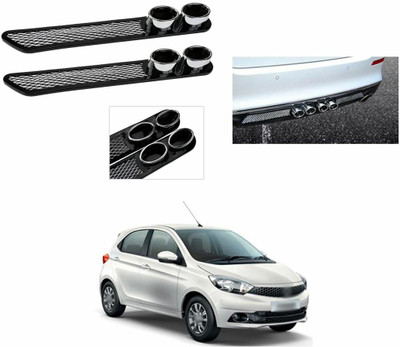 PROEDITION Plastic, Stainless Steel, Microfibre Car Bumper Guard(Black, Pack of 2, Tata, Tiago)