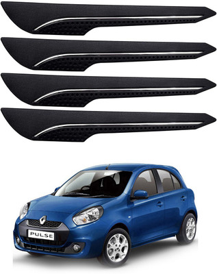 Oshotto Rubber Car Bumper Guard(Black, Pack of 4, Renault, Pulse)