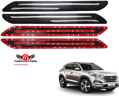 CuboDePlato Rubber Car Bumper Guard(Black, Pack of 4, Hyundai, Tucson)