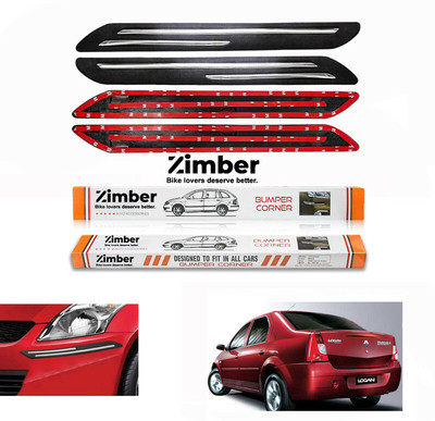 NOIREX Rubber, Stainless Steel Car Bumper Guard(Black, Pack of Pack Of 4, Mahindra, Logan)