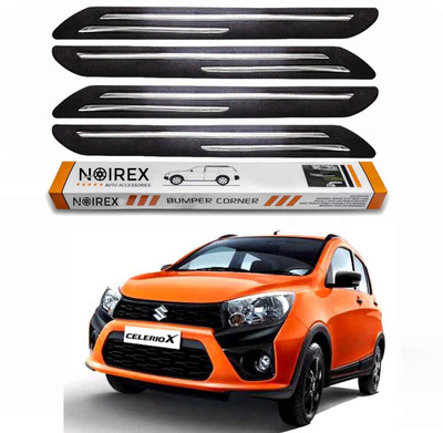 ZIMBER Rubber, Stainless Steel Car Bumper Guard(Black, Pack of Pack Of 4, Universal For Car, Celerio)