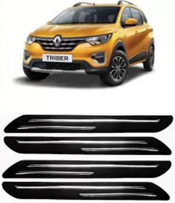 OOLTAH PAHIYA Plastic Car Bumper Guard(Black, Silver, Pack of 4, Renault, Universal For Car)