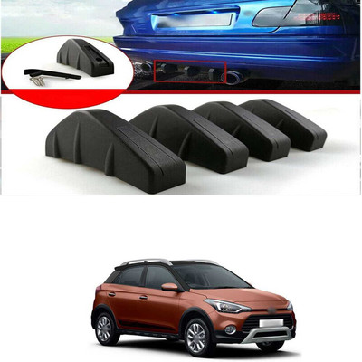 PRTEK Plastic Car Bumper Guard(Black, Pack of PACK OF 4, Hyundai, Universal For Car)