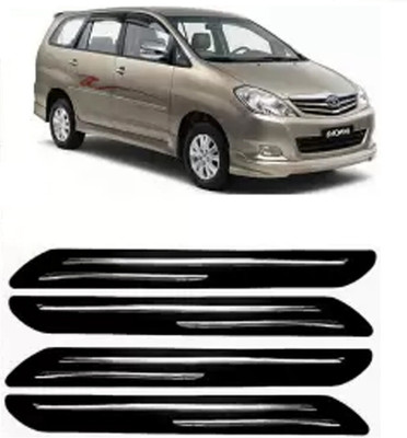 GS Grow n Shine Rubber Car Bumper Guard(Black, Silver, Pack of 4, Toyota, Innova)
