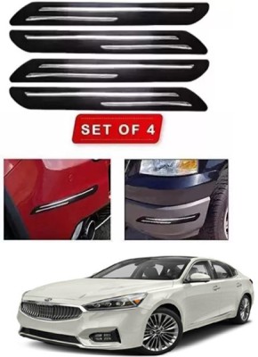 RONISH Microfibre, Silicone, Stainless Steel, Rubber Car Bumper Guard(Black, Silver, Pack of 4, Toyota, Camry)