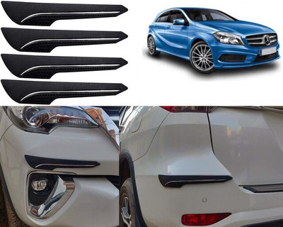 Selifaur Rubber Car Bumper Guard(Black, Pack of 4, Mercedes Benz, E-Class)