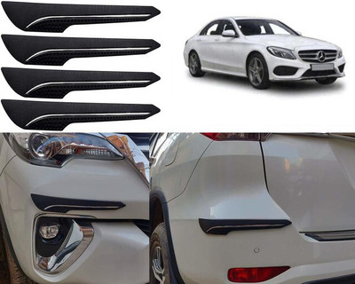 Selifaur Rubber Car Bumper Guard(Black, Pack of 4, Mercedes Benz, C250)