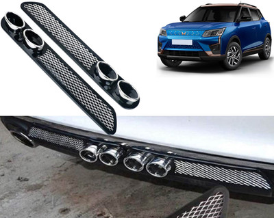 Selifaur Aluminium, Rubber Car Bumper Guard(White, Black, Pack of 2, Mahindra, XUV)